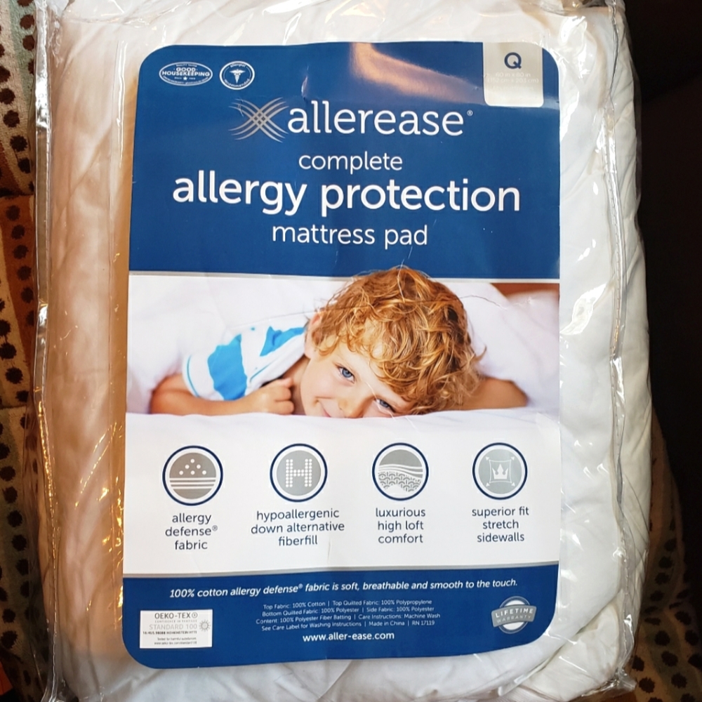 Allerease complete allergy protection queen mattress pad